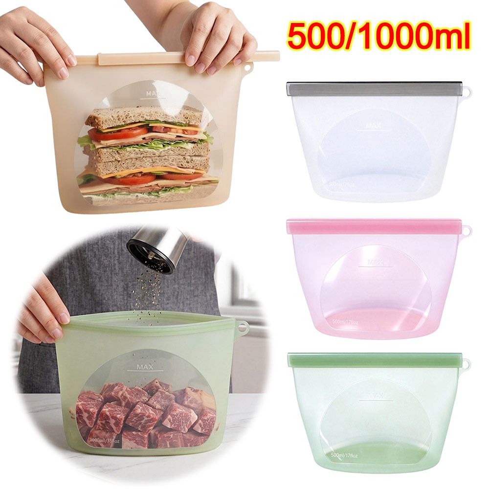 Reusable Produce Bag - Силиконовый пакет для хранения продуктов, влагонепроницаемый,