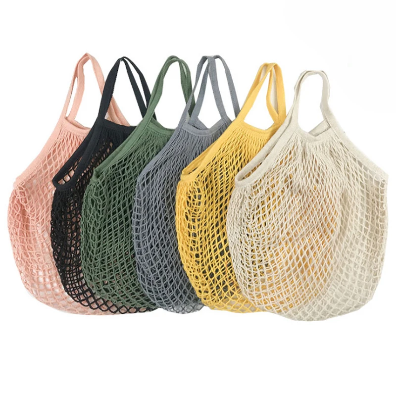 Reusable Produce Bag - Складная хлопковая сетчатая сумка для покупок,